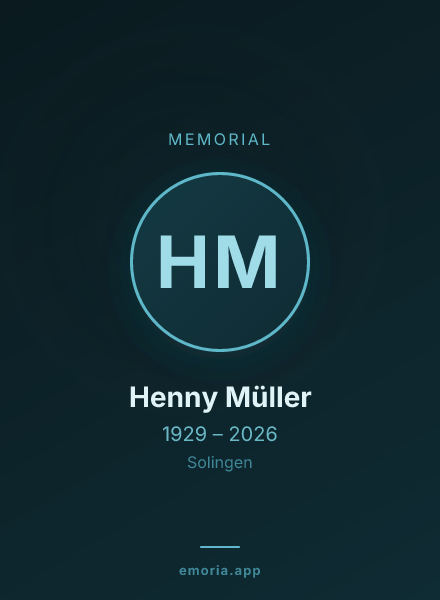 Memorial portrait of Henny Müller