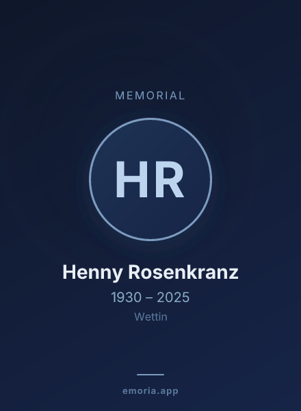 Memorial portrait of Henny Rosenkranz