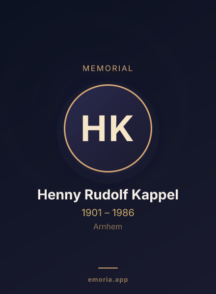Memorial portrait of Henny Rudolf Kappel
