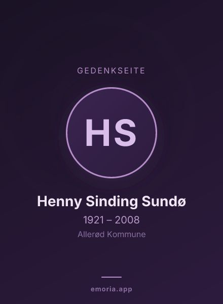 Gedenkportrait von Henny Sinding Sundø