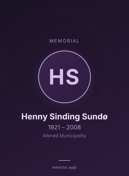 Memorial portrait of Henny Sinding Sundø