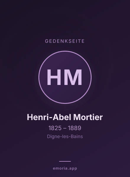 Gedenkportrait von Henri-Abel Mortier