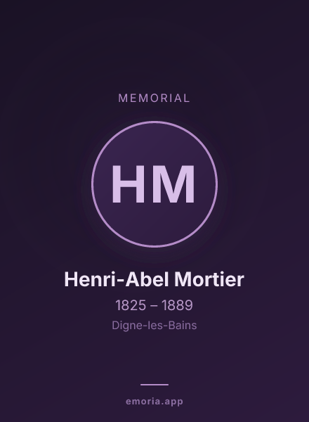 Memorial portrait of Henri-Abel Mortier
