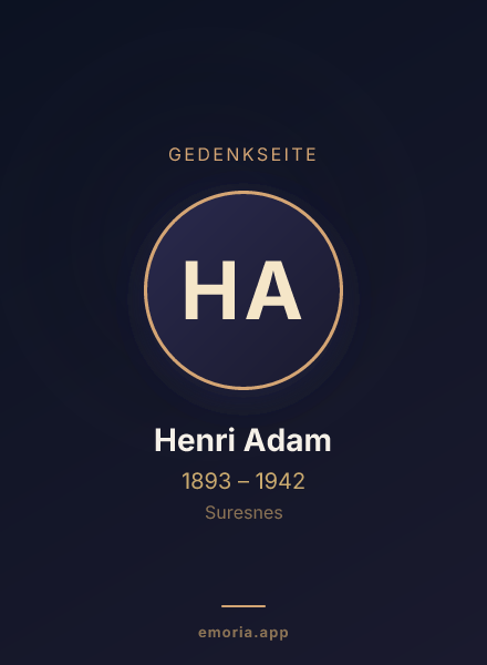 Gedenkportrait von Henri Adam