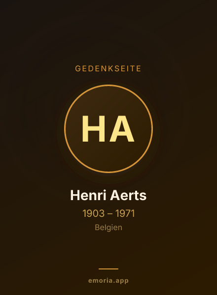 Gedenkportrait von Henri Aerts
