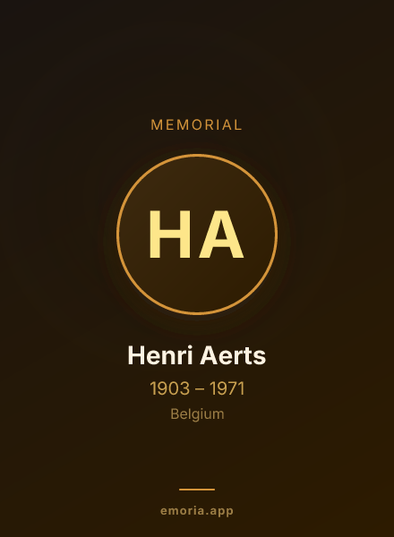 Memorial portrait of Henri Aerts
