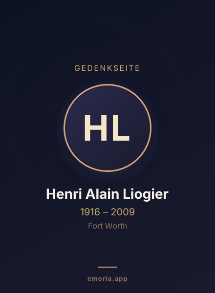 Gedenkportrait von Henri Alain Liogier