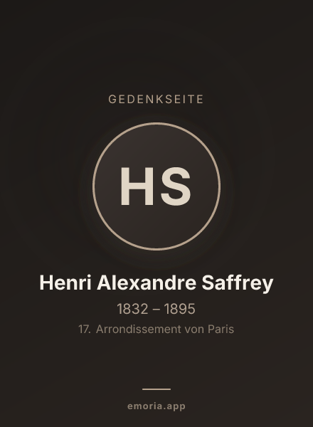 Gedenkportrait von Henri Alexandre Saffrey