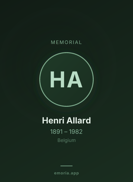 Memorial portrait of Henri Allard