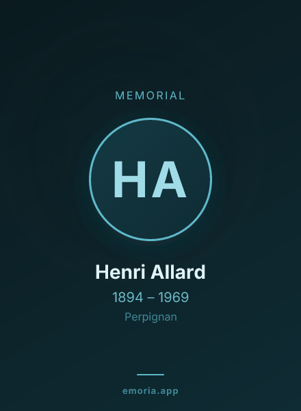 Memorial portrait of Henri Allard