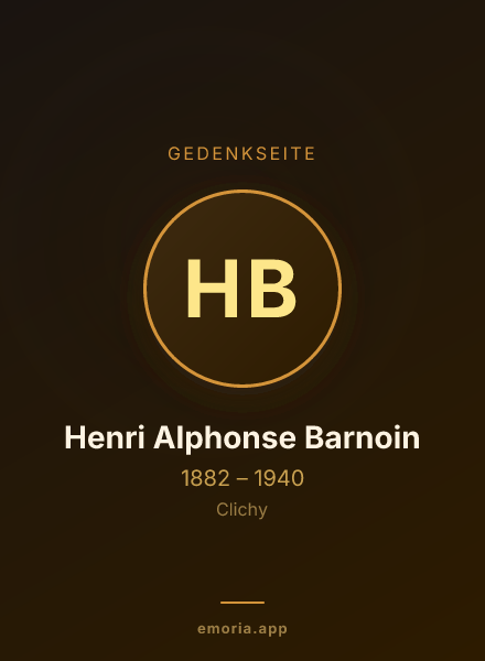 Gedenkportrait von Henri Alphonse Barnoin