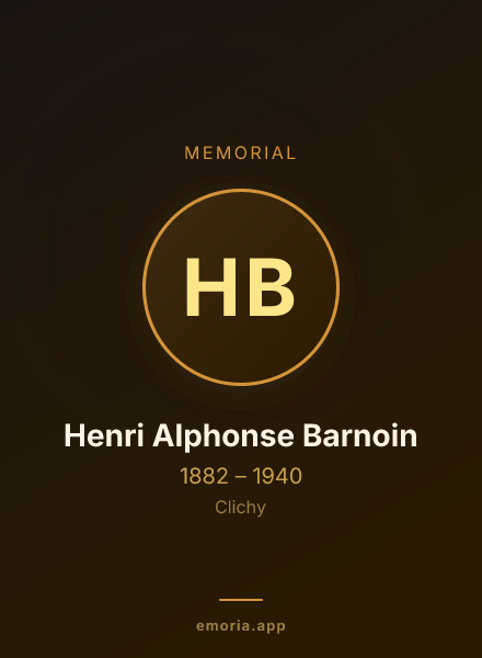 Memorial portrait of Henri Alphonse Barnoin