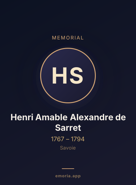 Memorial portrait of Henri Amable Alexandre de Sarret