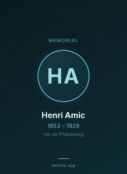 Memorial portrait of Henri Amic