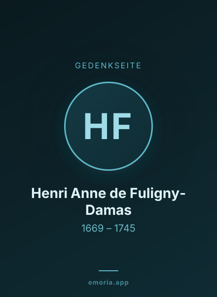 Gedenkportrait von Henri Anne de Fuligny-Damas