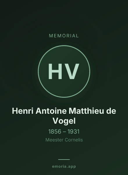 Memorial portrait of Henri Antoine Matthieu de Vogel