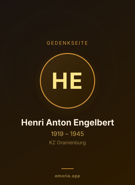 Gedenkportrait von Henri Anton Engelbert