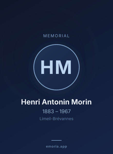 Memorial portrait of Henri Antonin Morin