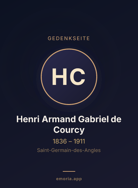 Gedenkportrait von Henri Armand Gabriel de Courcy