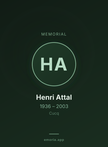 Memorial portrait of Henri Attal