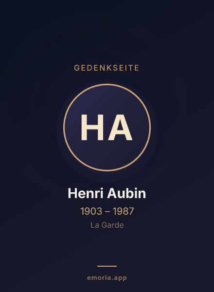 Gedenkportrait von Henri Aubin