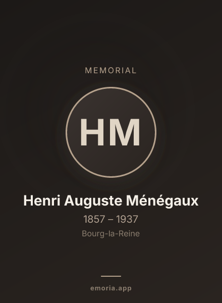 Memorial portrait of Henri Auguste Ménégaux