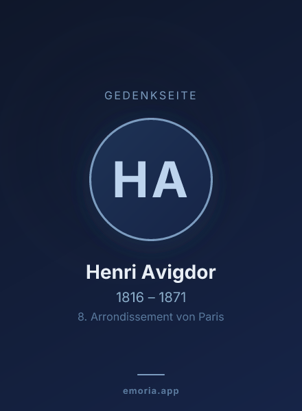 Gedenkportrait von Henri Avigdor