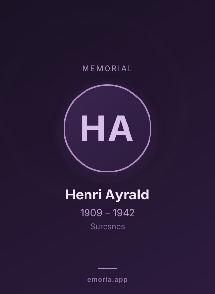 Memorial portrait of Henri Ayrald