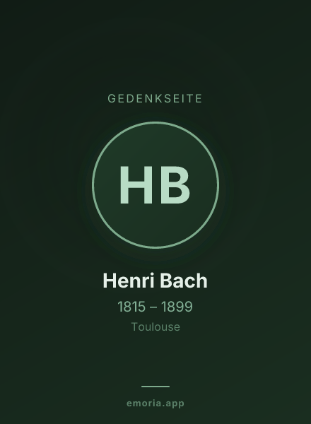 Gedenkportrait von Henri Bach