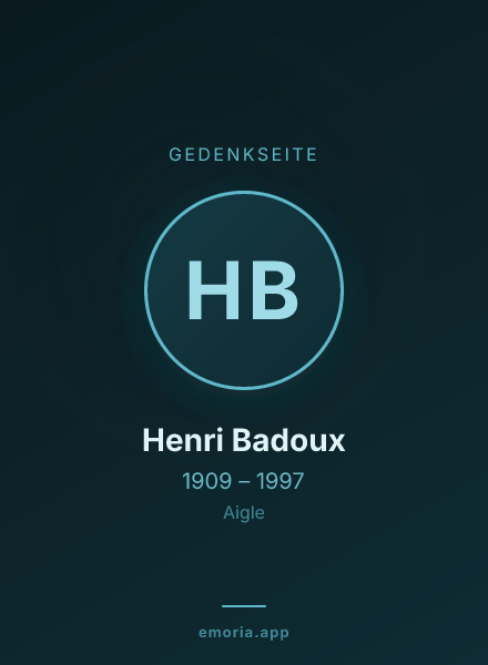 Gedenkportrait von Henri Badoux