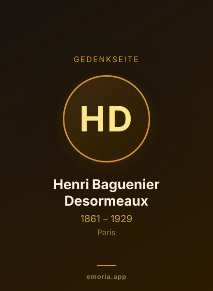 Gedenkportrait von Henri Baguenier Desormeaux