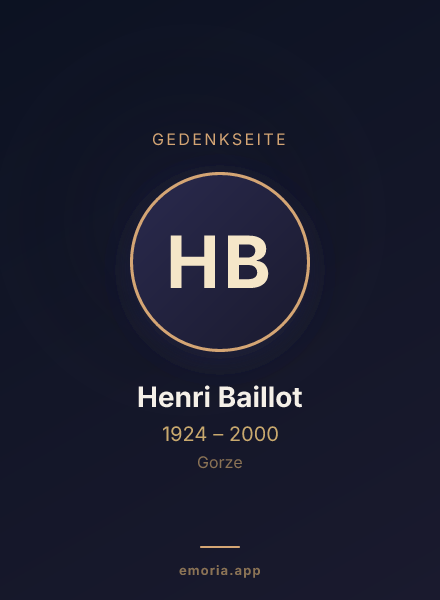 Gedenkportrait von Henri Baillot
