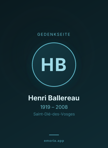 Gedenkportrait von Henri Ballereau