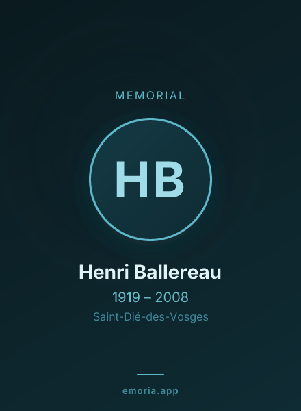 Memorial portrait of Henri Ballereau