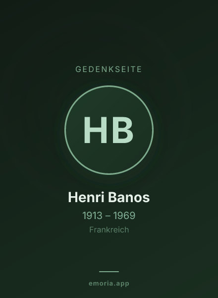 Gedenkportrait von Henri Banos