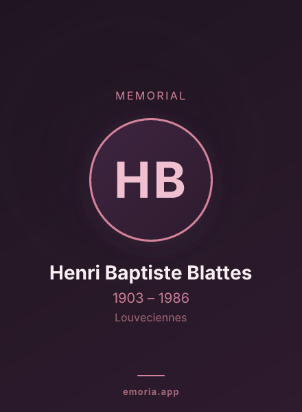 Memorial portrait of Henri Baptiste Blattes