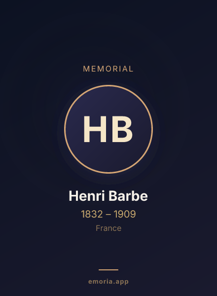 Memorial portrait of Henri Barbe