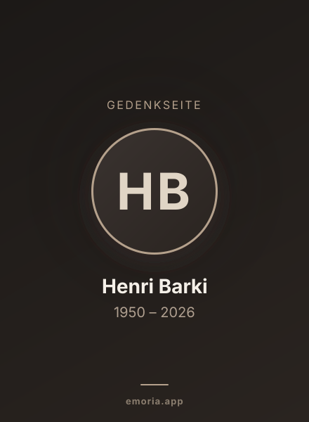Gedenkportrait von Henri Barki