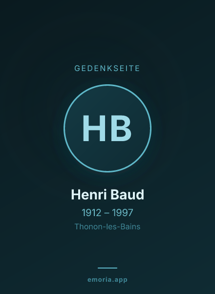 Gedenkportrait von Henri Baud