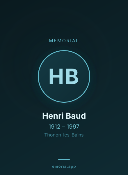 Memorial portrait of Henri Baud