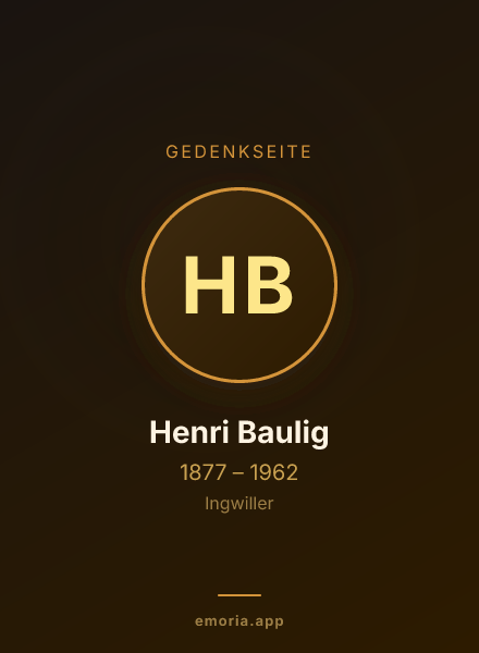 Gedenkportrait von Henri Baulig