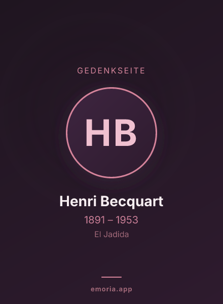 Gedenkportrait von Henri Becquart