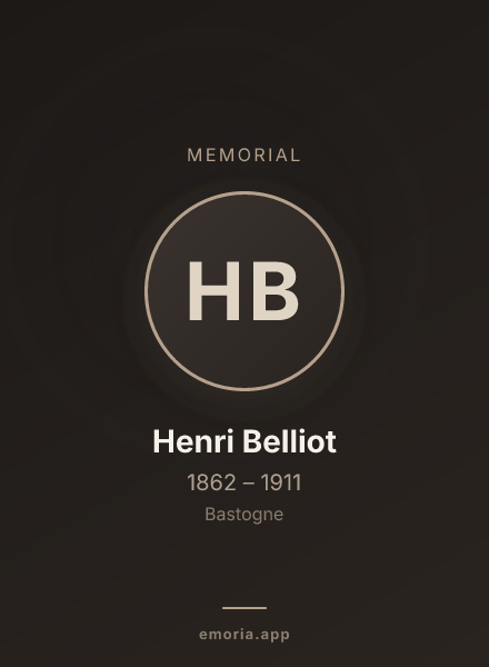 Memorial portrait of Henri Belliot