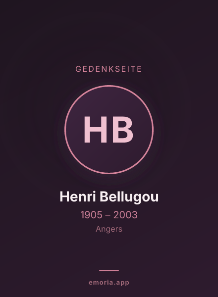 Gedenkportrait von Henri Bellugou