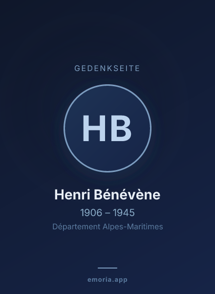 Gedenkportrait von Henri Bénévène