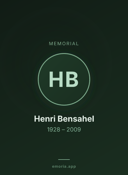 Memorial portrait of Henri Bensahel
