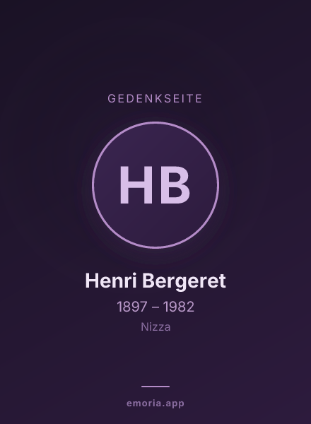 Gedenkportrait von Henri Bergeret