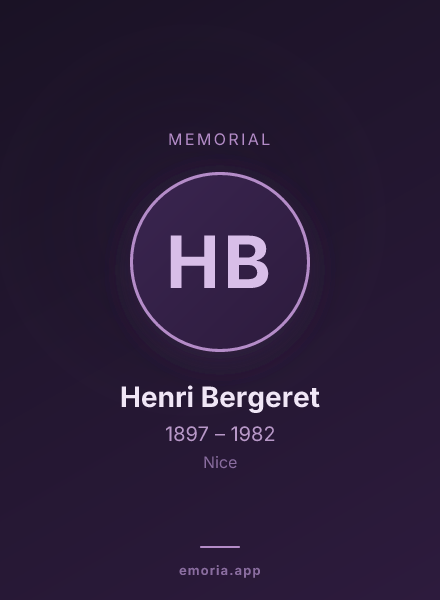 Memorial portrait of Henri Bergeret