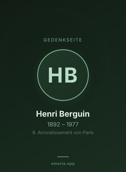 Gedenkportrait von Henri Berguin
