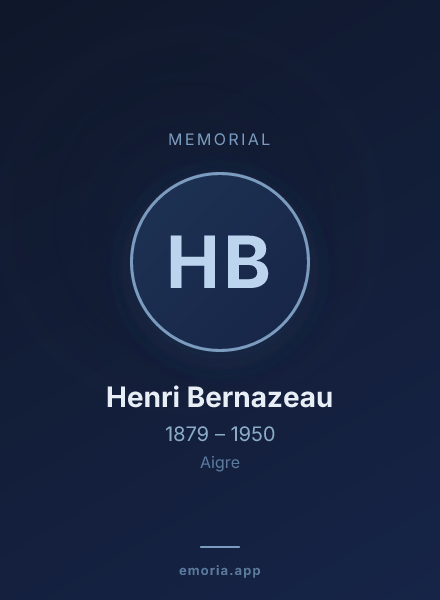 Memorial portrait of Henri Bernazeau